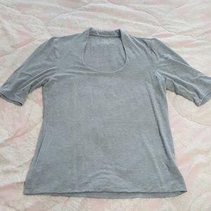 Scoop neck grey top
